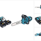 Makita DUC 357 RT2X2 Trononneuse d'elagage sans fil 18 V 35 cm 7,7 m/s Brushless + 2x batterie 5,0 Ah + kit chargeur