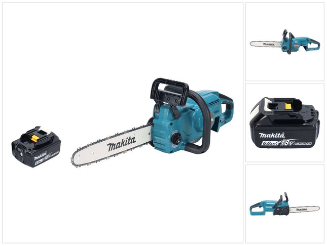 Makita DUC 357 GX2 Trononneuse d'elagage sans fil 18 V 35 cm 7,7 m/s Brushless + 1x batterie 6,0 Ah - sans chargeur