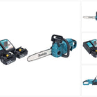 Makita DUC 357 RG2X2 Trononneuse d'elagage sans fil 18 V 35 cm 7,7 m/s Brushless + 2x batterie 6,0 Ah + kit chargeur
