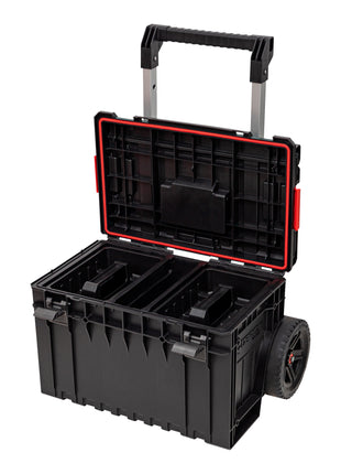 Qbrick System ONE Cart 2.0 Trolley 641 x 485 x 660 mm 52 l IP66 chargeable 100 kg empilable avec double poignée télescopique en aluminium