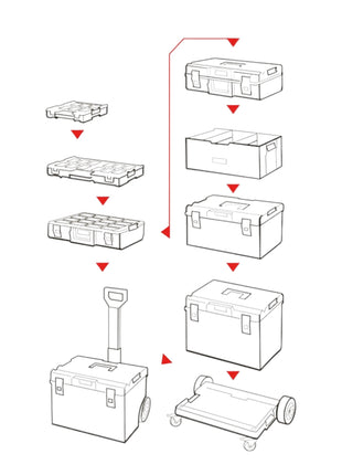 Qbrick System ONE 200 2.0 Vario walizka narzędziowa modułowy organizer 585 x 385 x 171 mm 15,4 l możliwość sztaplowania IP66