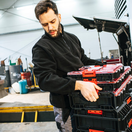 Qbrick System ONE Organizer XL 2.0 empilable 582 x 387 x 131 mm 13,5 l IP66 avec 6 inlays et 6 cloisons de séparation