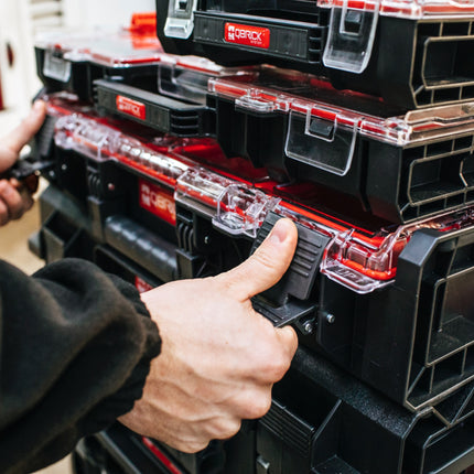 Qbrick System ONE Organizer XL 2.0 empilable 582 x 387 x 131 mm 13,5 l IP66 avec 6 inlays et 6 cloisons de séparation