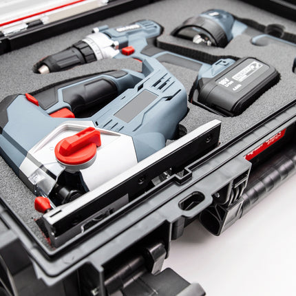 Qbrick System ONE Organizer XL 2.0 MFI empilable 582 x 387 x 131 mm 13,6 l IP66 avec insert mousse