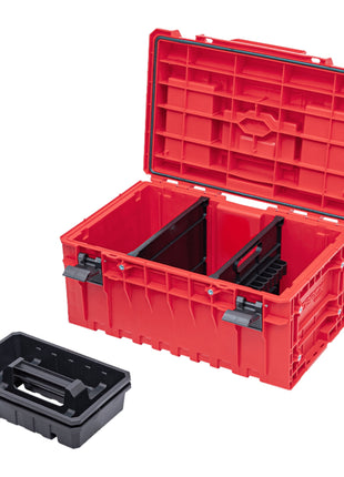 Qbrick System ONE 350 2.0 Profi RED ULTRA HD Custom Werkzeugkoffer modularer Organizer 585 x 385 x 320 mm 38 l stapelbar IP66