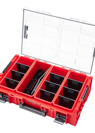 Qbrick System ONE Organizer 2XL RED ULTRA HD Custom + ONE Connect-Adapter 582 x 387 x 172 mm 19,5 l stapelbar IP66