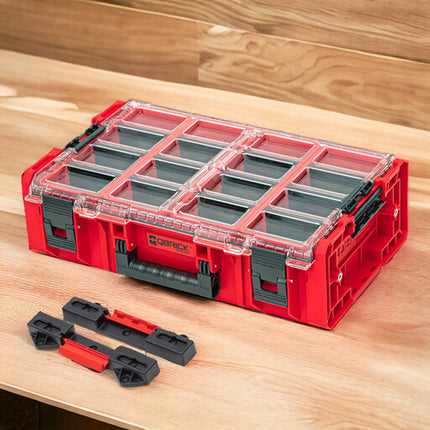 Qbrick System ONE Organizer 2XL 2.0 RED ULTRA HD Custom + adaptateur ONE Connect 582 x 387 x 172 mm 19,5 l empilable IP66