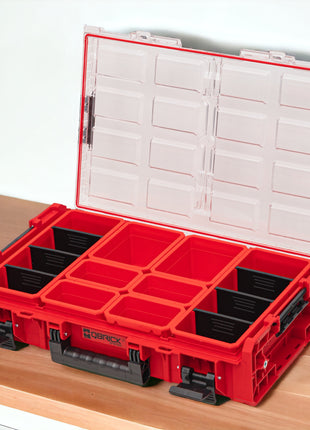 Qbrick System ONE Organizer XL 2.0 RED ULTRA HD Custom 582 x 387 x 131 mm 13,5 l IP66 mit 8 Inlays und 6 Trennwände