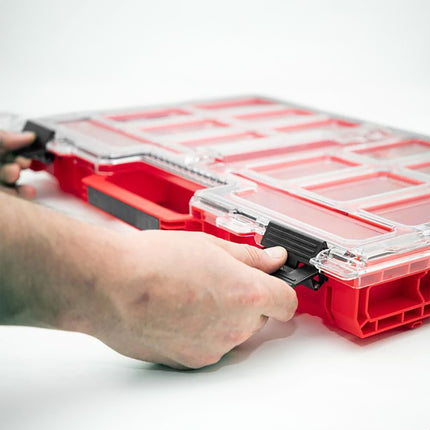 Qbrick System ONE Organizer L 2.0 RED ULTRA HD empilable 531 x 379 x 77 mm 6 l IP66 avec 10 inlays