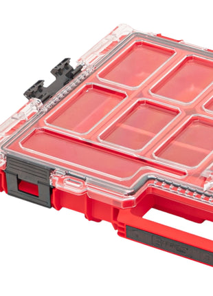 Qbrick System ONE Organizer L 2.0 ROJO ULTRA HD apilable 531 x 379 x 77 mm 6 l IP66 con 10 inserciones