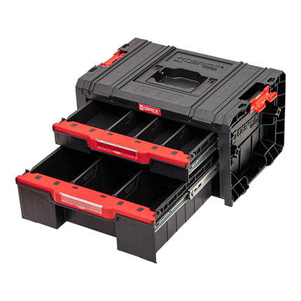 Qbrick System PRO Drawer 2 Toolbox 2.0 Basic empilable 450 x 310 x 244 mm 4,5 l 9,5 l IP54 avec deux tiroirs 5 séparateurs