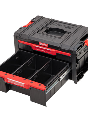 Qbrick System PRO Drawer 2 Toolbox 2.0 Basic empilable 450 x 310 x 244 mm 4,5 l 9,5 l IP54 avec deux tiroirs 5 cloisons