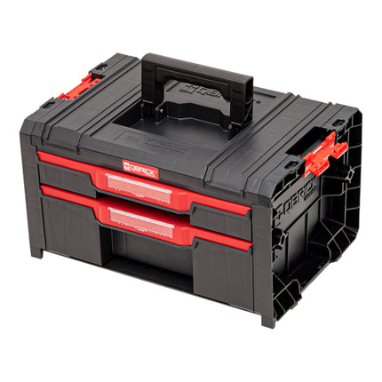 Qbrick System PRO Drawer 2 Toolbox 2.0 Basic empilable 450 x 310 x 244 mm 4,5 l 9,5 l IP54 avec deux tiroirs 5 séparateurs