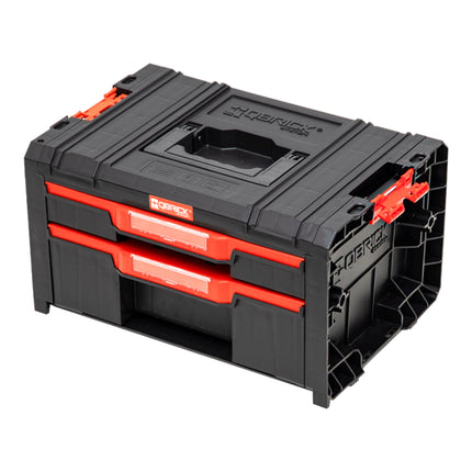Qbrick System PRO Drawer 2 Toolbox 2.0 Basic empilable 450 x 310 x 244 mm 4,5 l 9,5 l IP54 avec deux tiroirs 5 séparateurs