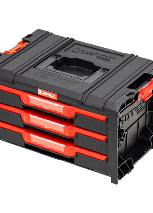 Qbrick System PRO Drawer 3 Toolbox 2.0 Basic empilable 450 x 310 x 244 mm 3x 4,5 l IP54 avec trois tiroirs 9 inlays