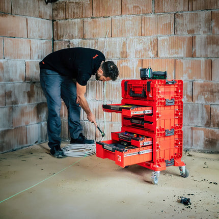Qbrick System PRO Drawer 2 Toolbox 2.0 Expert RED ULTRA HD Mallette à outils 450 x 310 x 244 mm 14 l empilable IP54 avec 2 tiroirs