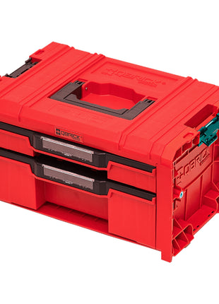 Qbrick System PRO Drawer 2 Toolbox 2.0 Expert RED ULTRA HD Mallette à outils 450 x 310 x 244 mm 14 l empilable IP54 avec 2 tiroirs