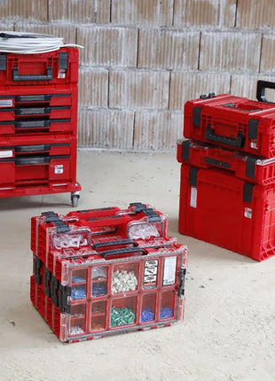 Qbrick System PRO Organizer 200 RED ULTRA HD stapelbar 452 x 296 x 79 mm 6 l IP54 mit 8 Inlays