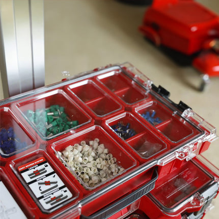 Qbrick System PRO Organizer 200 RED ULTRA HD empilable 452 x 296 x 79 mm 6 L IP54 avec 8 inlays