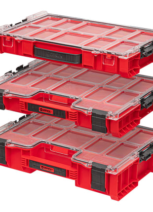 Qbrick System PRO Organizer 200 RED ULTRA HD stapelbar 452 x 296 x 79 mm 6 l IP54 mit 8 Inlays