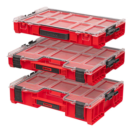 Qbrick System PRO Organizer 200 RED ULTRA HD empilable 452 x 296 x 79 mm 6 L IP54 avec 8 inlays