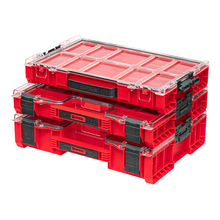 Qbrick System PRO Organizer 200 RED ULTRA HD empilable 452 x 296 x 79 mm 6 L IP54 avec 8 inlays