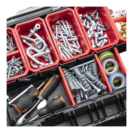 Qbrick System PRIME Toolbox 250 Expert avec organiseur empilable 535 x 327 x 277 mm 26l IP66 avec 10 séparateurs + 5 inlays