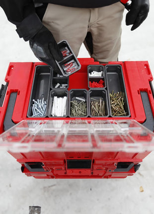 Qbrick System PRIME Toolbox 250 Expert RED ULTRA HD Custom mit Organizer stapelbar 535 x 327 x 277 mm 26 l IP66 mit 5 Inlays und 10 Trennwänden