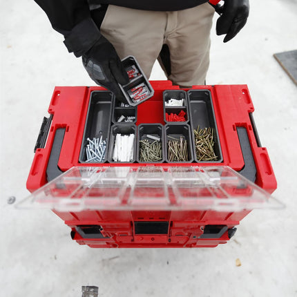 Qbrick System PRIME Toolbox 250 Expert RED ULTRA HD Custom avec organiseur empilable 535 x 327 x 277 mm 26 l IP66 avec 5 inlays et 10 séparateurs