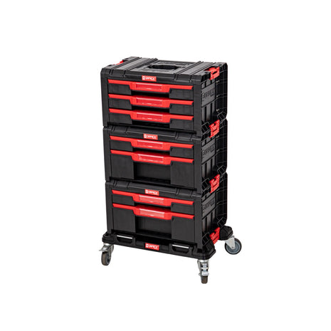 Qbrick System PRO Drawer Workshop Set 1 2.0 + 2x Drawer 2 Toolbox + 1x Drawer 3 Toolbox + planche à roulettes