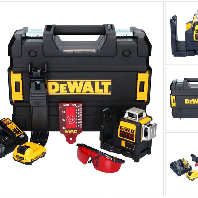 DeWalt DCE 089 D1R batterie rechargeable laser multiligne 12 V 3x 360 rouge + 1x batterie rechargeable 2.0 Ah + chargeur + TSTAK