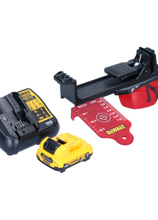 DeWalt DCE 089 D1R batterie rechargeable laser multiligne 12 V 3x 360 rouge + 1x batterie rechargeable 2.0 Ah + chargeur + TSTAK