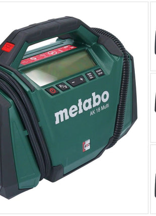 Metabo AK 18 Compresor multibatería 18 V 11 bar Solo (600794850) - sin batería, sin cargador