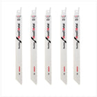 Bosch 5 Säbelsägeblätter 200 mm Flexible for Wood and Metal S 1022 HF / S1022HF( 2608656636 ) - Toolbrothers