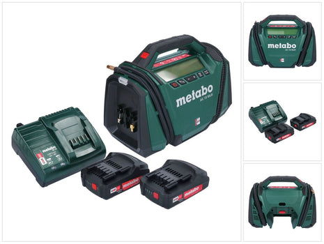 Metabo AK 18 Multi compresseur sans fil 18 V 11 bar + 2x batterie 2,0 Ah + chargeur