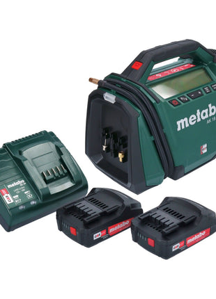 Metabo AK 18 Compresor multibatería 18 V 11 bar + 2x baterías 2,0 Ah + cargador