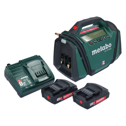 Metabo AK 18 Multi compresseur sans fil 18 V 11 bar + 2x batterie 2,0 Ah + chargeur