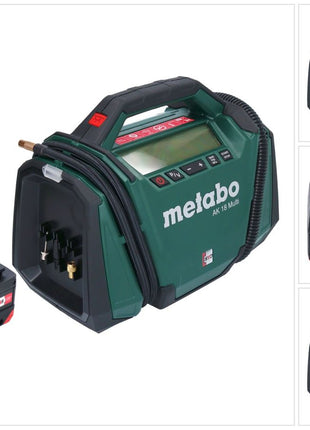 Metabo AK 18 Compresor multibatería 18 V 11 bar + 1x batería 4,0 Ah - sin cargador