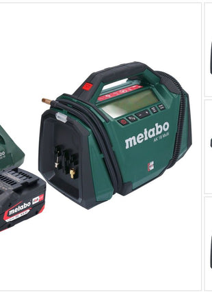 Metabo AK 18 Compresor multibatería 18 V 11 bar + 1x batería 4,0 Ah + cargador