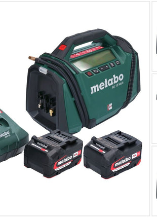 Kompresor akumulatorowy Metabo AK 18 Multi 18 V 11 bar + 2x akumulator 4,0 Ah + ładowarka