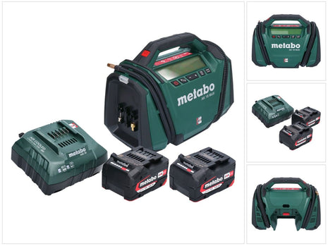 Metabo AK 18 Compresor multibatería 18 V 11 bar + 2x baterías 4,0 Ah + cargador