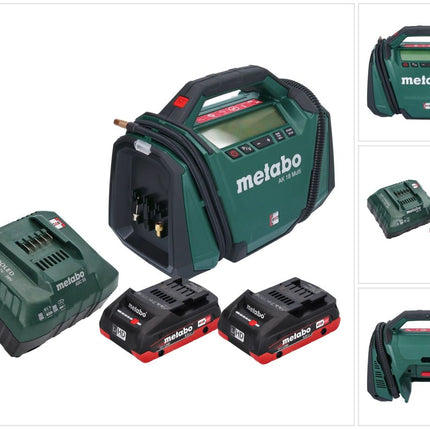 Metabo AK 18 Multi compresseur sans fil 18 V 11 bar + 2x batterie 4,0 Ah + chargeur