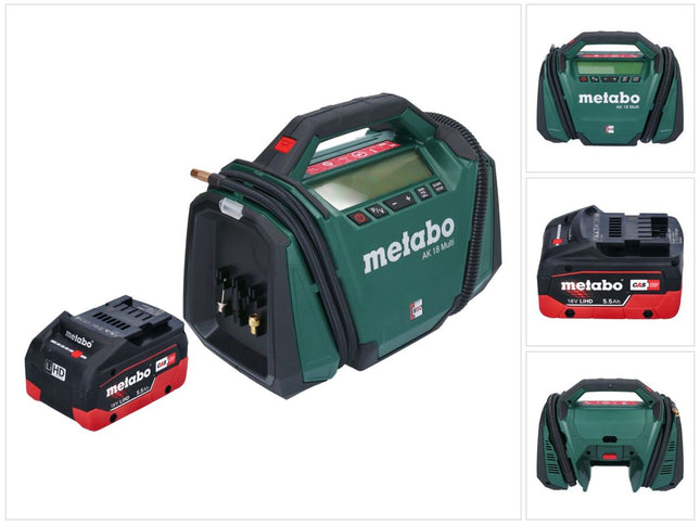 Metabo AK 18 Multi Compresseur sans fil 18 V 11 bar + 1x batterie 5,5 Ah - sans chargeur