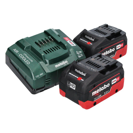 Metabo AK 18 Multi compresseur sans fil 18 V 11 bar + 2x batterie 5,5 Ah + kit de chargement