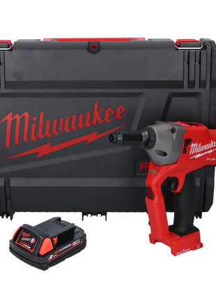 Riveteuse aveugle sur batterie Milwaukee M18 ONEFPRT-201X 18 V 20 kN sans balais + 1x batterie 2,0 Ah + boîtier HD - sans chargeur