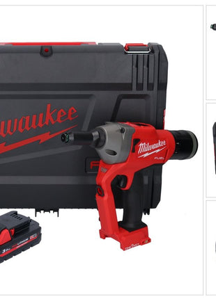 Milwaukee M18 ONEFPRT-301X remachadora ciega a batería 18 V 20 kN sin escobillas + 1x batería 3.0 Ah + caja HD - sin cargador