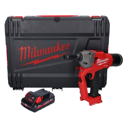 Milwaukee M18 ONEFPRT-301X Riveteuse sans fil 18 V 20 kN Brushless + 1x batterie 3,0 Ah + HD Box - sans chargeur