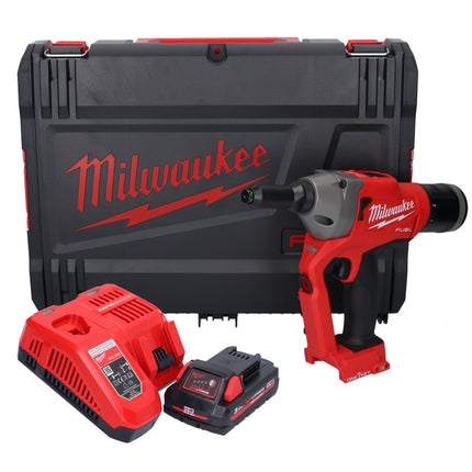 Milwaukee M18 ONEFPRT-301X Riveteuse sans fil 18 V 20 kN Brushless + 1x batterie 3,0 Ah + chargeur + HD Box