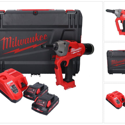 Milwaukee M18 ONEFPRT-302X Riveteuse sans fil 18 V 20 kN Brushless + 2x batterie 3,0 Ah + chargeur + HD Box