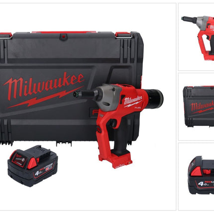 Riveteuse aveugle sur batterie Milwaukee M18 ONEFPRT-401X 18 V 20 kN sans balais + 1x batterie 4,0 Ah + boîtier HD - sans chargeur